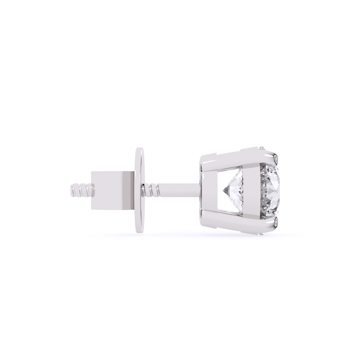 Forever One Round Solitaire Studs Earrings